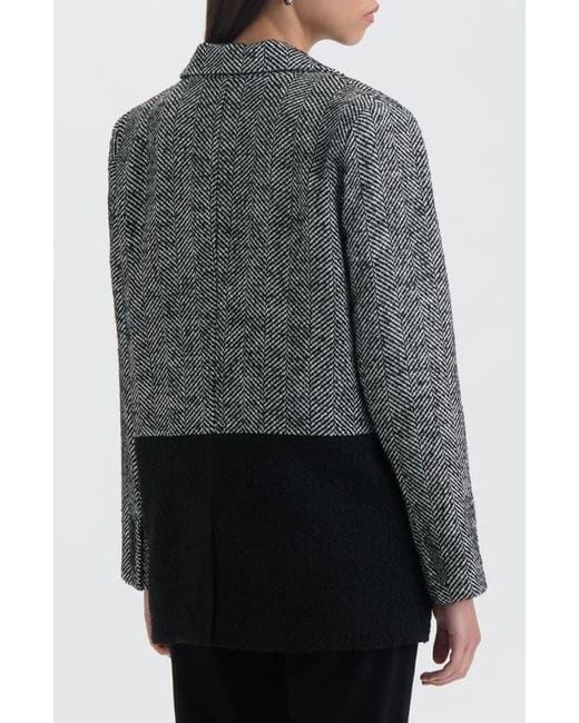 NVLT Black Tweed Colorblock Blazer
