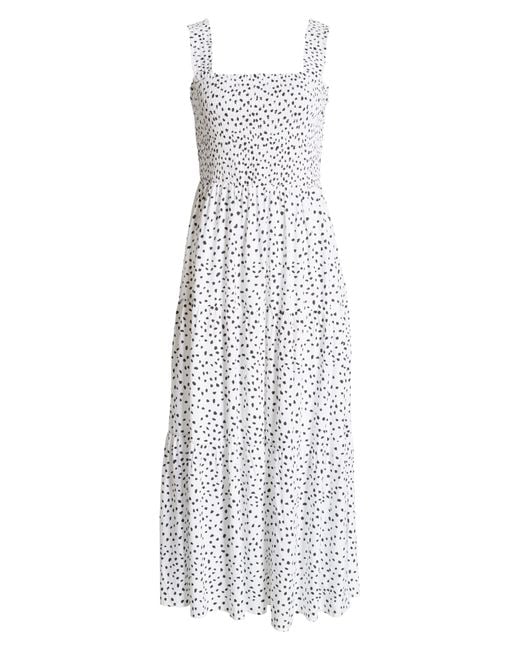Beach Lunch Lounge Elisa Smocked Maxi Dress in White | Lyst