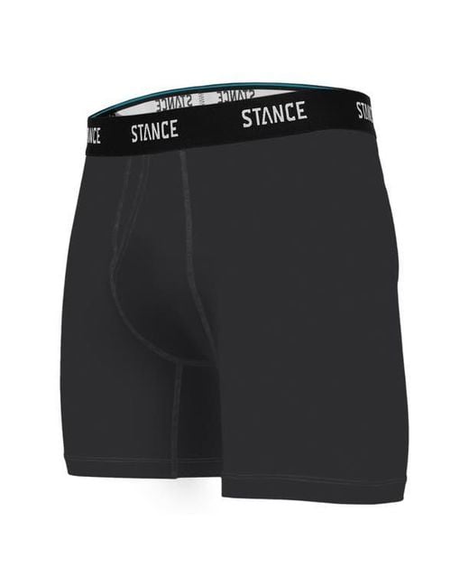 Stance Black Solid Boxer Briefs for men