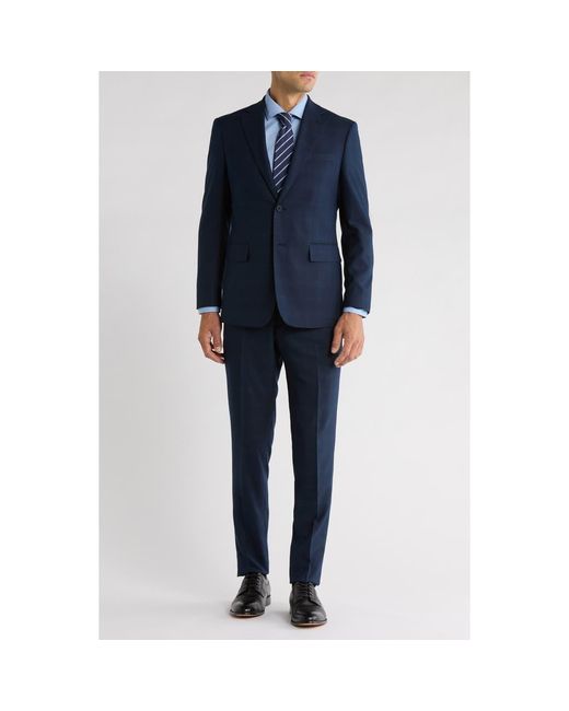 English Laundry Blue Trim Fit Solid Two-Piece Suit for men