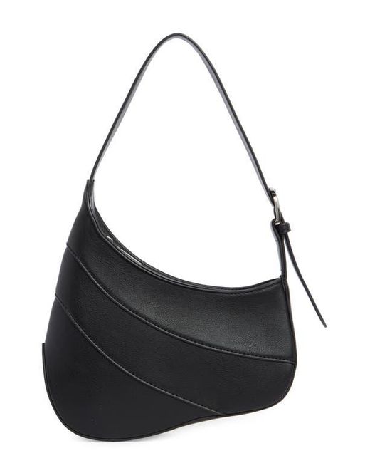BCBGMAXAZRIA Black Layered Asymmetric Shoulder Bag