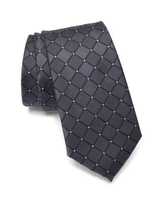 Calvin Klein Gray Alberta Grid Tie for men
