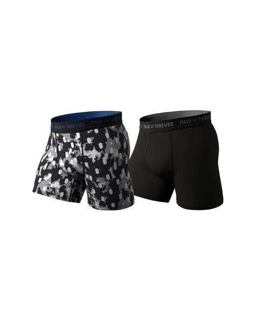 Pair of Thieves Black Hex Bomb 2-pack Boxer Briefs for men