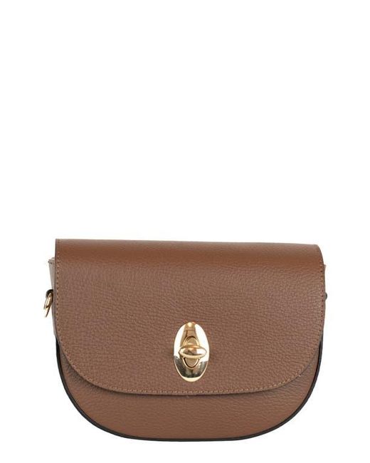 Persaman New York Brown Leather Crossbody Bag