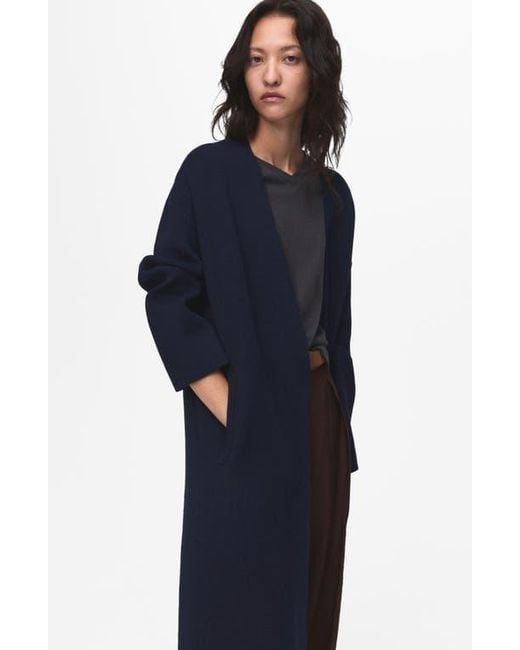 Mango Blue Long Cardigan