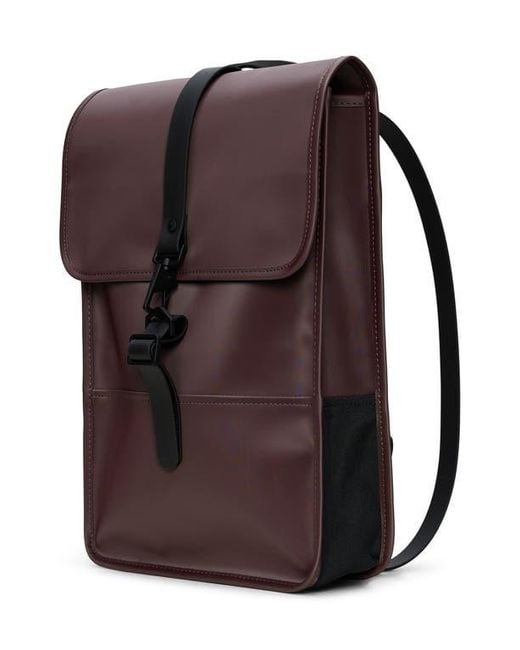 Rains Brown Mini Waterproof Backpack for men