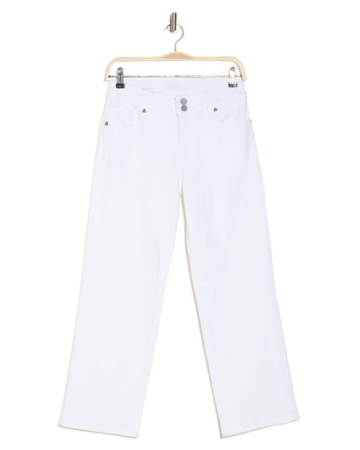 Kut From The Kloth White Lucy High Waist Wide Leg Jeans
