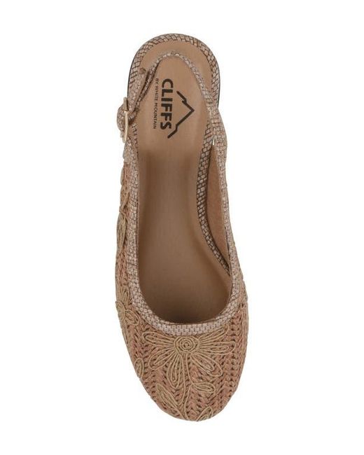 White Mountain Brown Borris Slingback Wedge