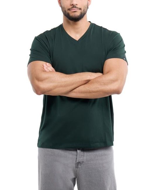 Xray Jeans Green Soft Cotton V-Neck T-Shirt for men