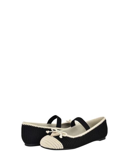 Guess White Maysa Mary Jane Cap Toe Flat