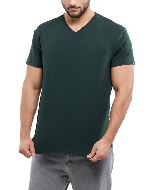 Xray Jeans Green Soft Cotton V-Neck T-Shirt for men