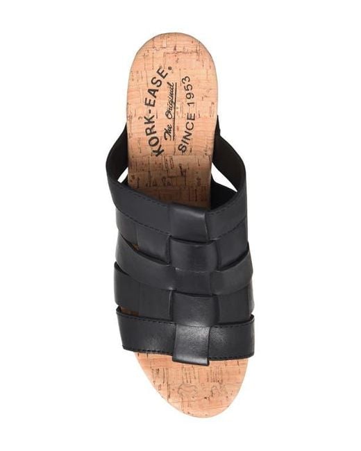 Kork-Ease Black Devan Platform Sandal