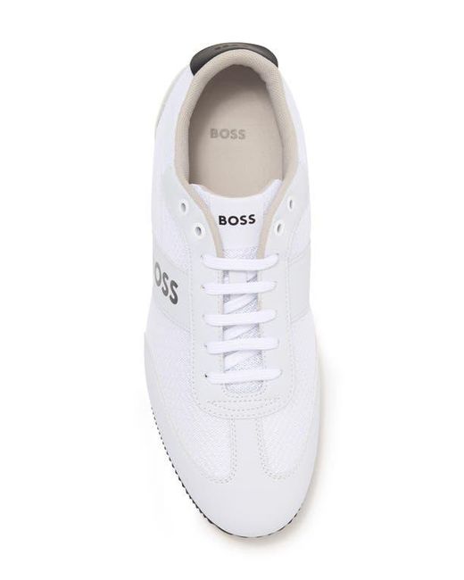Boss White Rush Low Top Sneaker for men