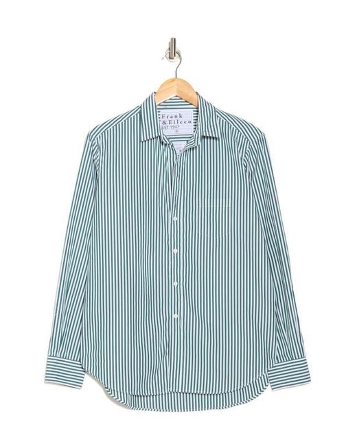 Frank & Eileen Blue Eileen Stripe Print Relaxed Fit Button-Up Shirt