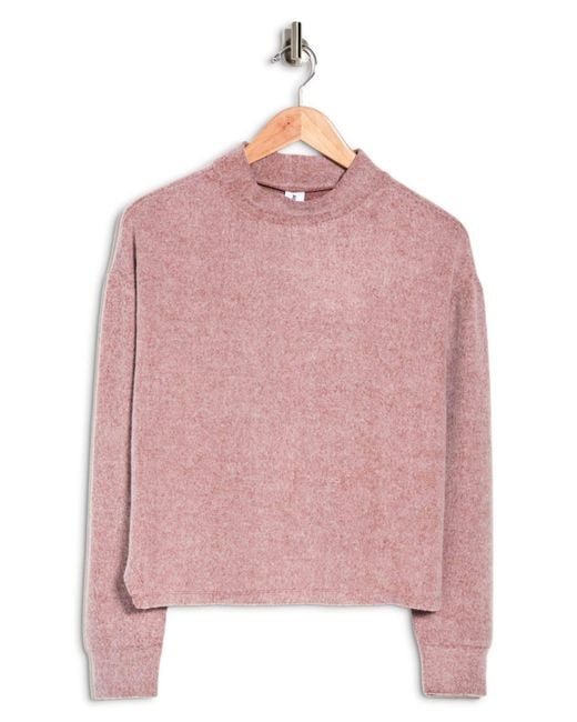Abound Pink Mock Neck Pullover Sweater In Rust Cherry At Nordstrom Rack