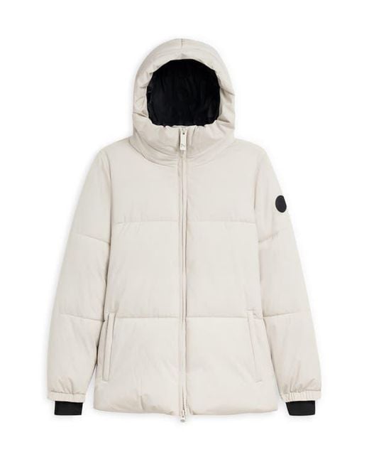 Noize White Stacy Water Resistant Hooded Puffer Jacket