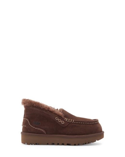 Ugg Brown Ansley Parc Genuine Shearling Platform Slipper