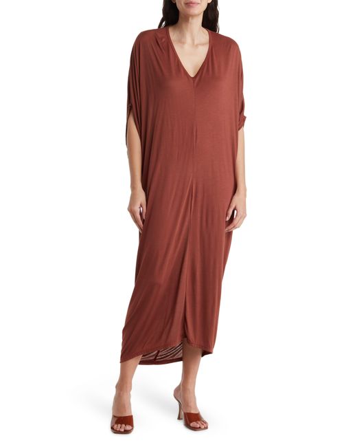 Go Couture Red Batwing Sleeve Maxi Dress