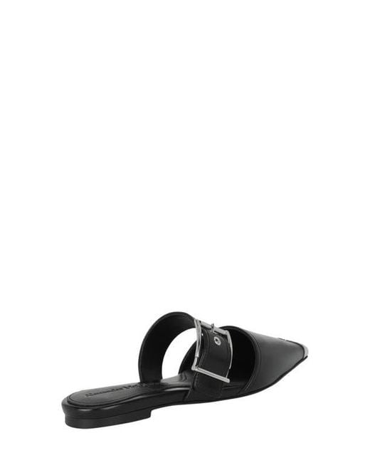 McQueen Black Punk Pointed Toe Flat