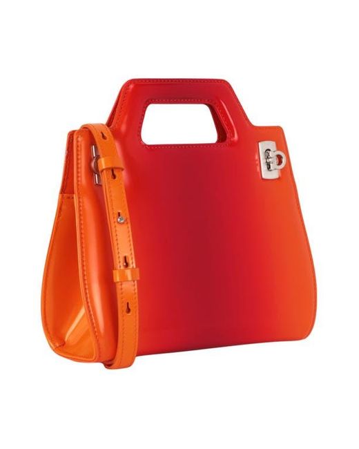 Ferragamo Red Top Handle Satchel