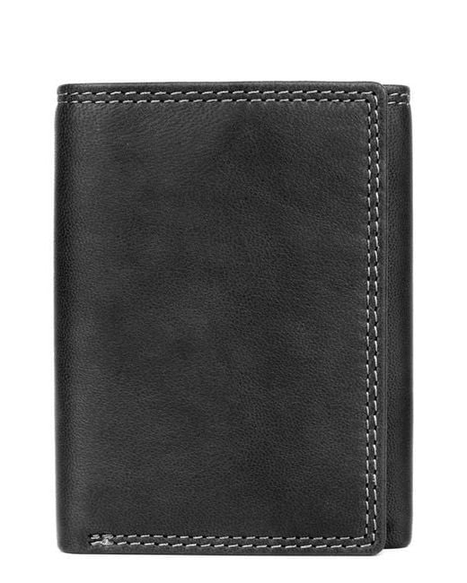 Buxton Black Rfid Three-Fold Wallet for men