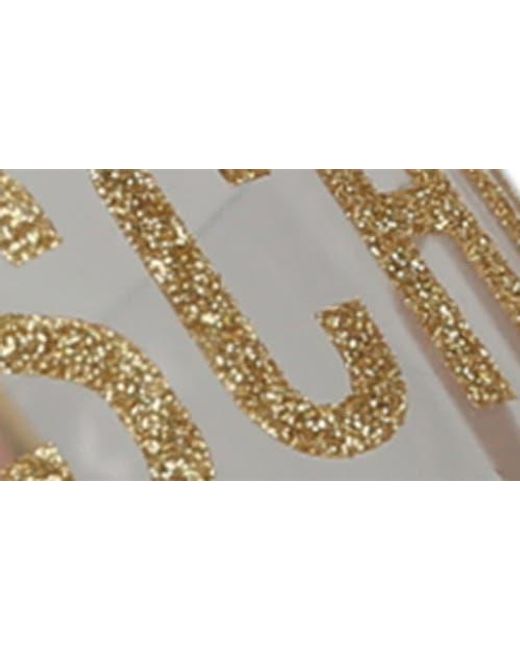 Moschino Multicolor Logo Clear Strap Sandal