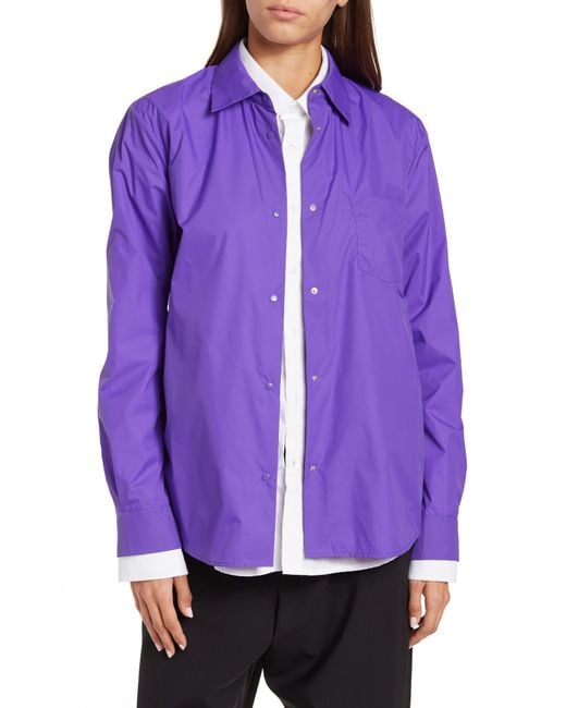 Nordstrom Synthetic 6397 Nylon Shirt Jacket In Purple At Rack | Lyst