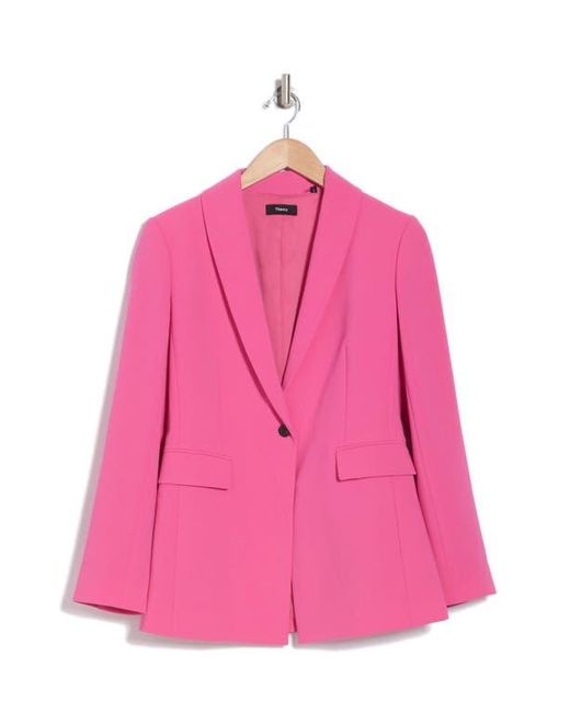 Theory Pink Shawl Collar Power Blazer Jacket