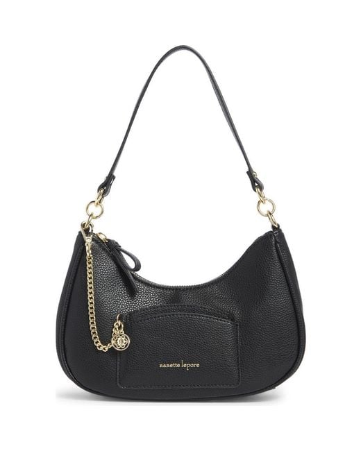 Nanette Lepore Black Melinda Baguette Shoulder Bag