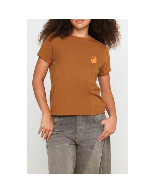 Spiritual Gangster Brown Yin & Yang Lila Graphic T-Shirt