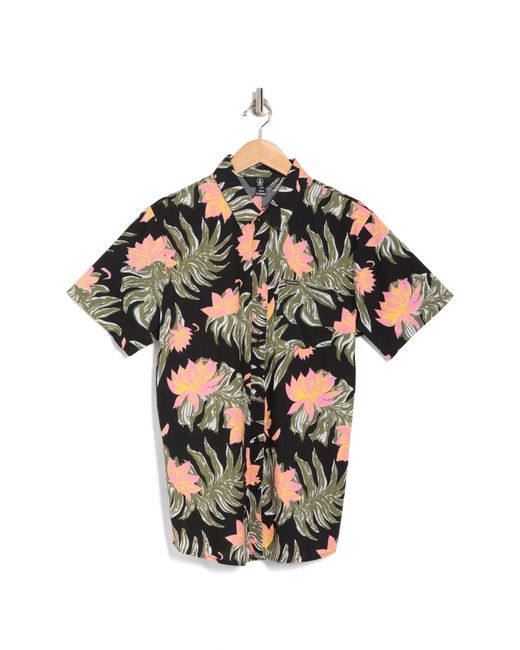 Volcom Brown Warbler Regular Fit Cotton Button-up Shirt for men