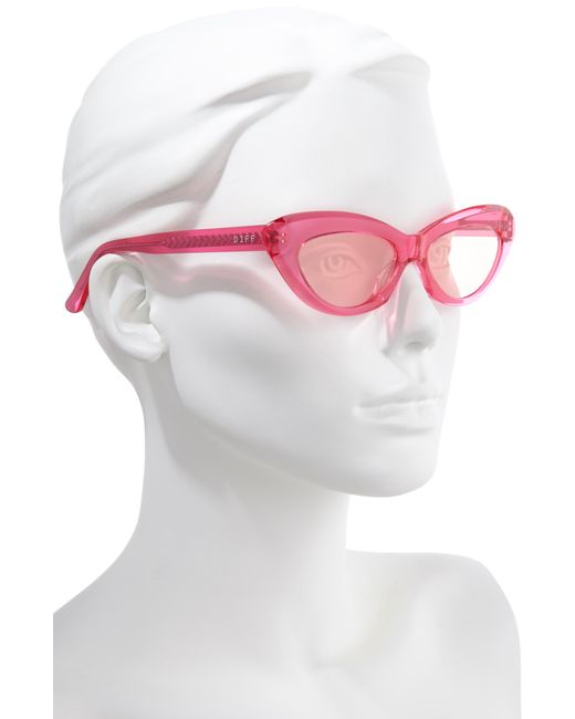 DIFF Pink Cleo 48mm Cat Eye Sunglasses