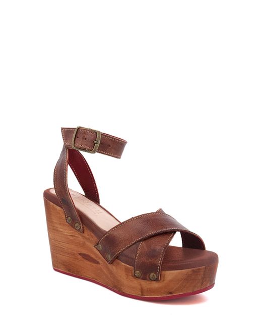Bed Stu Grettel Platform Wedge Sandal in Brown Lyst