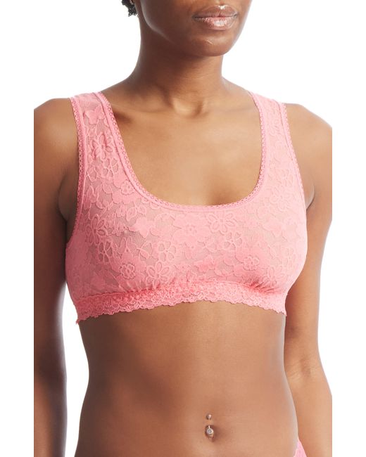 Hanky Panky Pink Daily Lace Overlay Scoop Neck Bralette