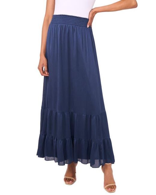 Vince Camuto Blue Tiered Maxi Skirt