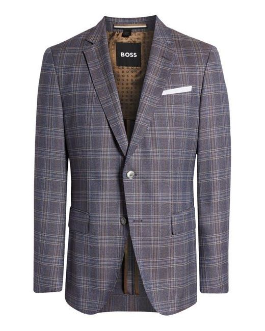 Boss Gray Hutson Plaid Wool Sport Coat for men
