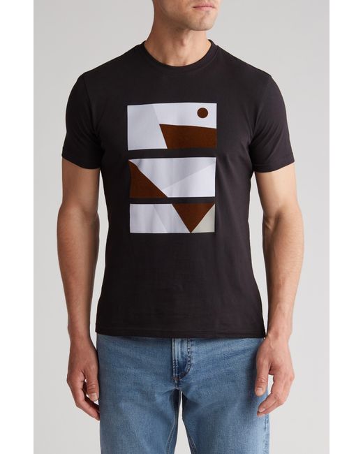 T.R. Premium Black Abstract Graphic Print T-shirt for men