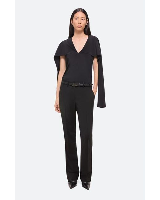 Helmut Lang Black Silk Scarf Top