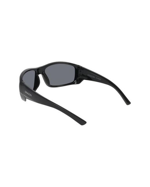 Dragon Black 64Mm Oversize Rectangular Sunglasses for men