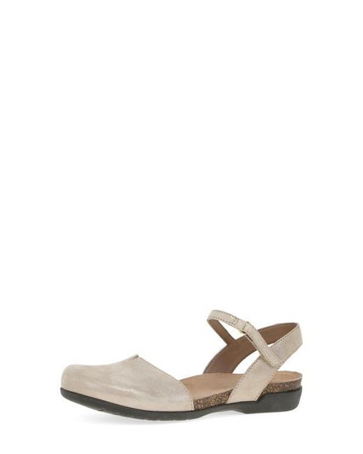 Dansko White Rowan Flat