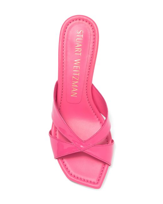 Stuart Weitzman Pink Miami Xcurve 50 Slide Sandal