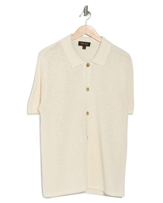 Truth Natural Open Stitch Button-Up Shirt for men