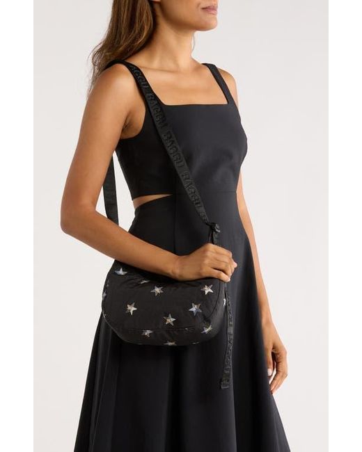 Baggu Black Small Recycled Nylon Crescent Bag