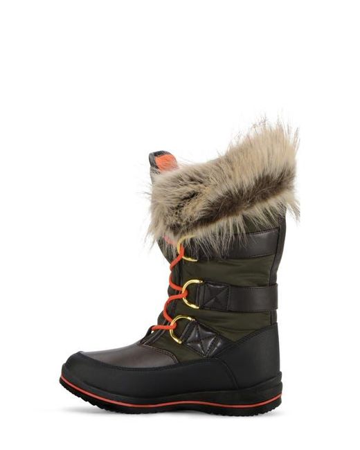 Lugz Black Tundra Faux Fur Lug Sole Boot