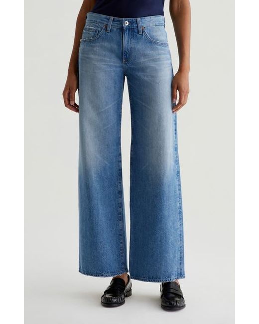 AG Jeans Blue Adria Low Rise Bgy Wide Leg Jeans
