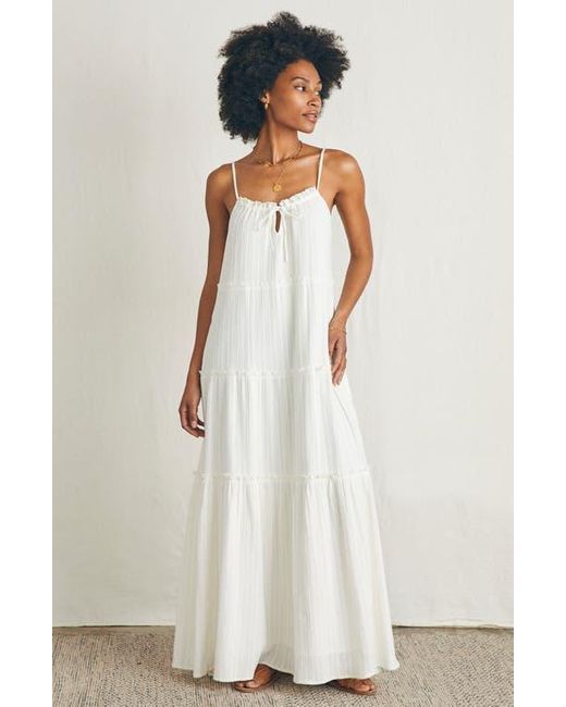 Faherty Brand White Sun Chaser Organic Cotton Maxi Dress