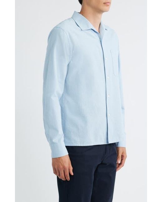 Vince Blue Chambray Button-Up Shirt for men