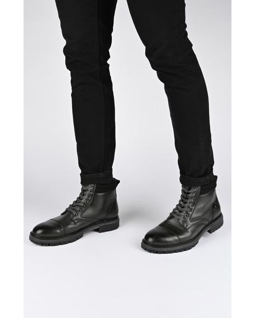 Vance Co. Black Fegan Cap Toe Boot for men