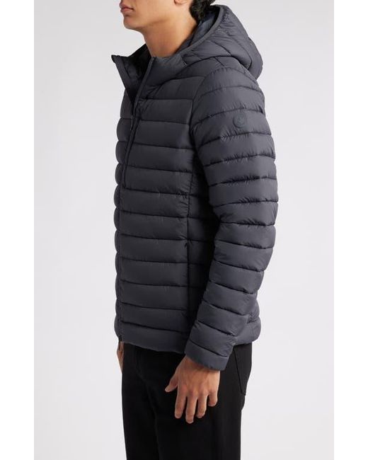 Save The Duck Black Juncus Quilted Hooded Jacket for men