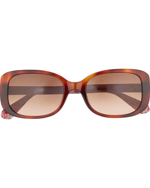 Kate Spade Brown Dionnas 52Mm Rectangular Sunglasses